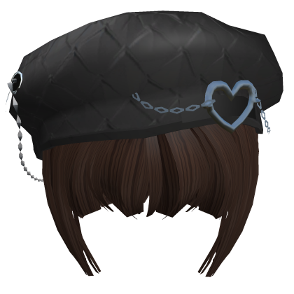 Adorable Beret Hime Cut Hair - Brown Roblox item