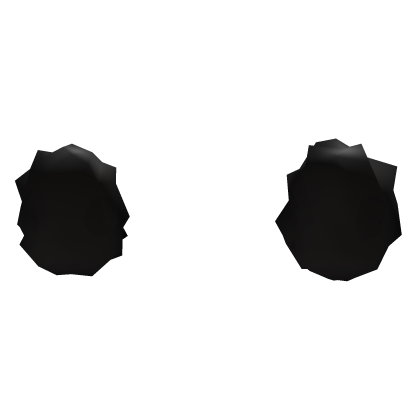 ꒰♡ cute black hair tie pompoms Roblox item