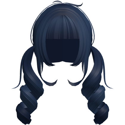 Curly KuruKuru Pigtails Dark Blue