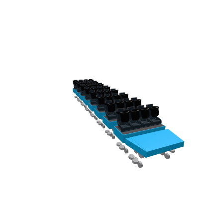 Clean Blue Coaster Train
