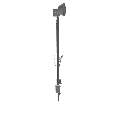 Tornado siren that has a powerine. 