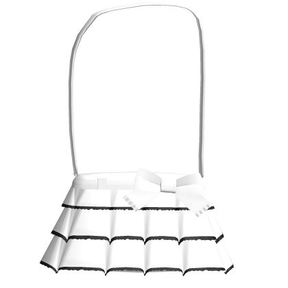 ♡ : cute pleated ruffle shoulder bag ୨୧ white Roblox item