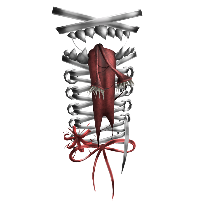 White Red Creepycore Front Monster Stitches
