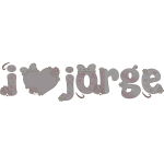 i heart jorge headsign
