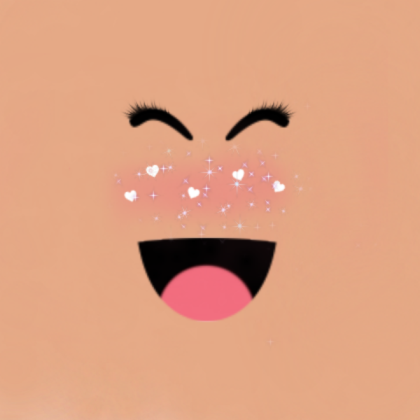 Aesthetic heart sparkle face Roblox decal