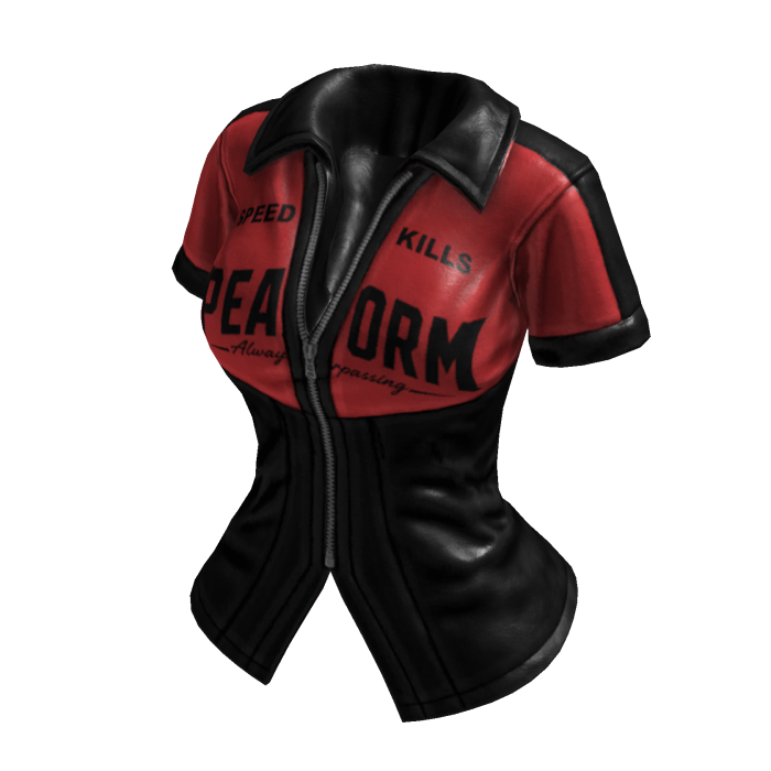 Y2K Sporty Streetracer Jacket (Black Red)