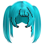 Blue Pixel Hair