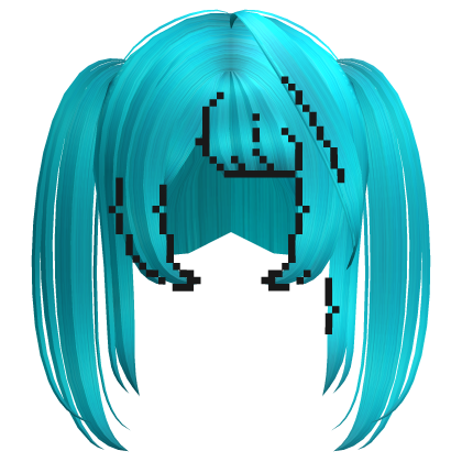 Blue Pixel Hair Roblox item