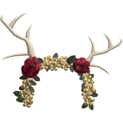 White Red Flower Deer Antlers