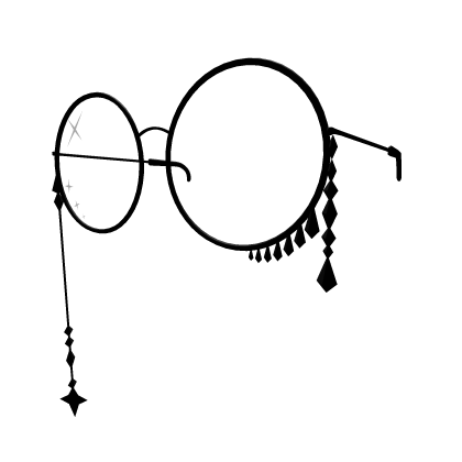 3.0 Black Round Jewelled Glasses