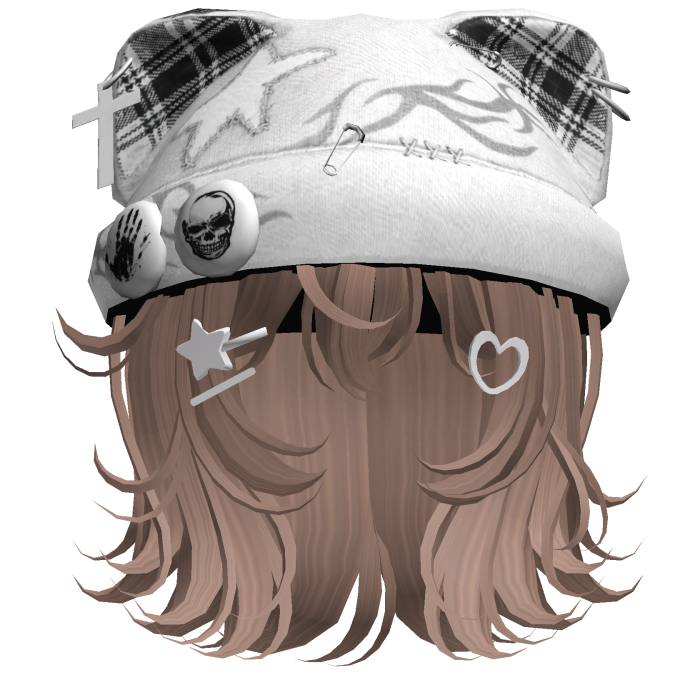 Milktea Streetwear Y2K Beanie Girl Hair