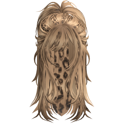Wolfcut Spikey Half Up Blonde Cheetah
