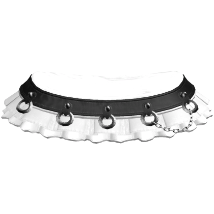 emo gothic ruffled chain mini skirt white & black