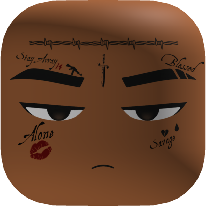 Chill Gangster Face v2 - Dark Roblox item