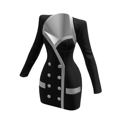 Office Chic Doll Mini Blazer Dress (Black) thumbnail