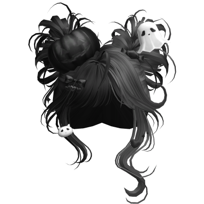 Spooky Halloween Pumpkin Buns  (Black&Gray)