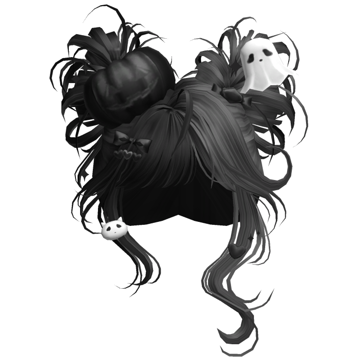 Spooky Halloween Pumpkin Buns  (Black&Gray)