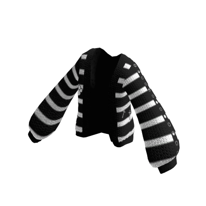 Oversized Black/ White Striped Y2k Sweater