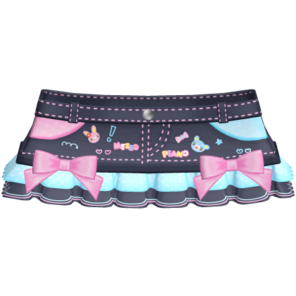 ♡ mezzo piano blue kawaii dark ruffled skirt