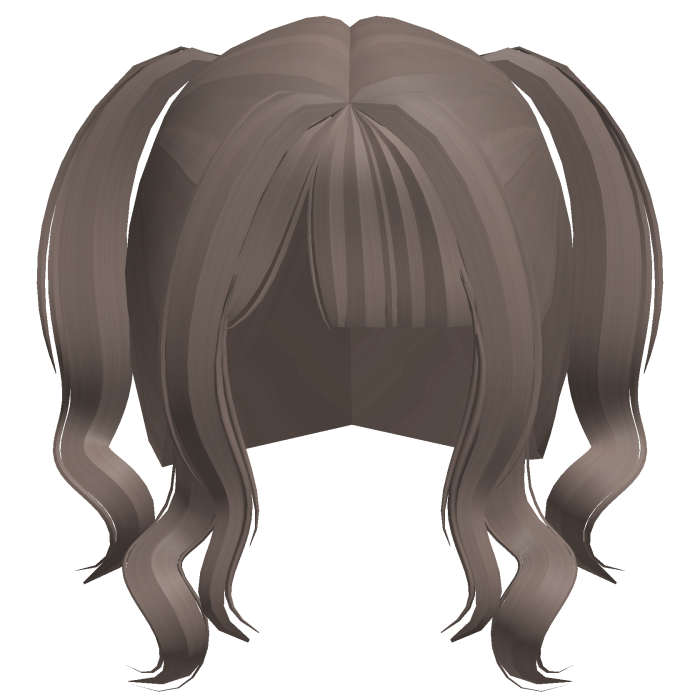 𖹭 cute twirly dollete pigtails in ash brown
