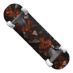 Orange Shadow Energy Crystal Skateboard