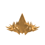 Orange crystal crown