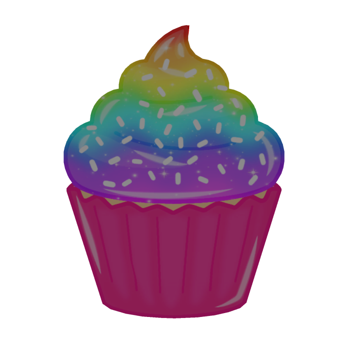 tweencore rainbow cupcake cute hair clip