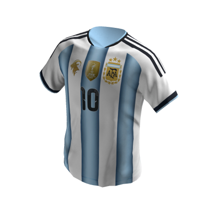 Argentina Home Football Uniform Kit Shirt - Messi thumbnail