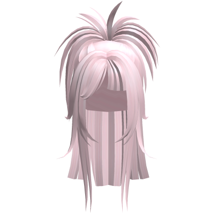 Spiky Anime Half Up Ponytail (Pink)