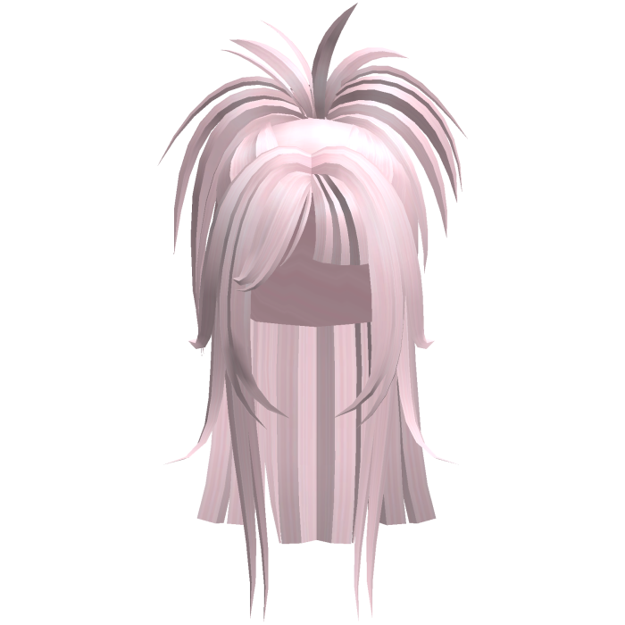 Spiky Anime Half Up Ponytail (Pink)