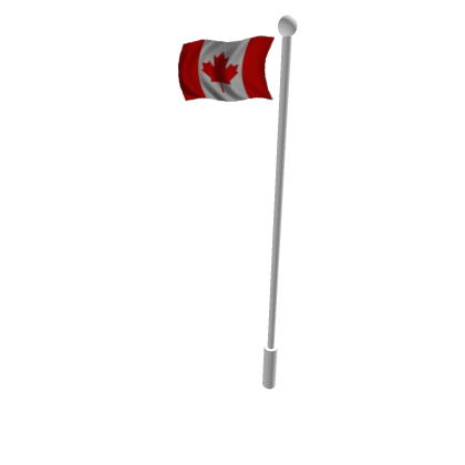 Canadian flag and flagpole