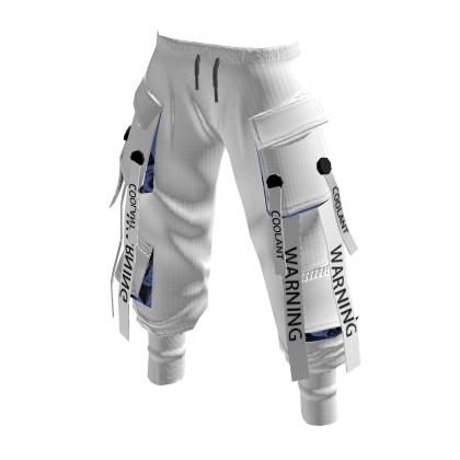 Fashionable Paratrooper Pants-White