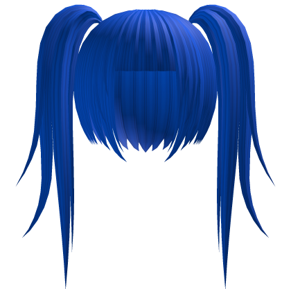 blue long anime twintails Roblox item