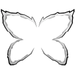 Sharp White Butterfly Wings