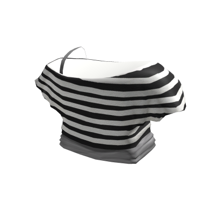 Y2K Emo Scene Off-the-Shoulder Striped Crop Top