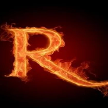 Flaming Letter R