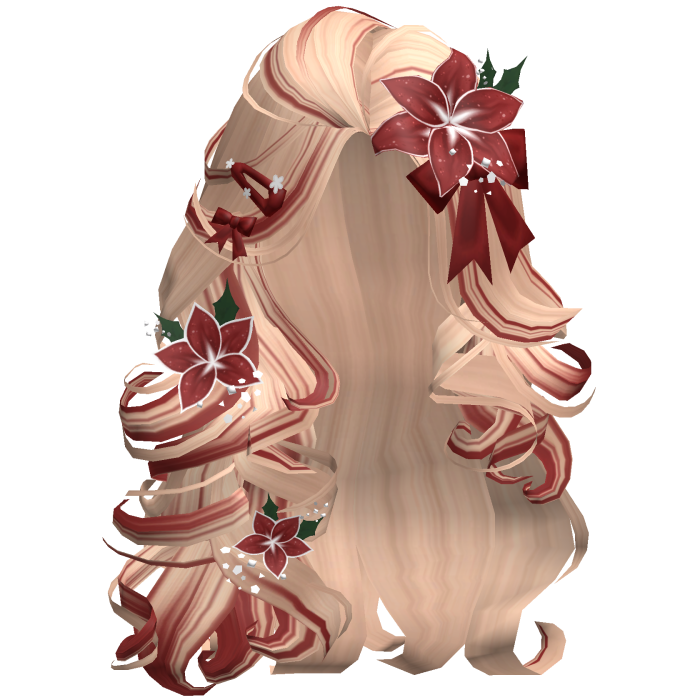 ♡ Christmas Blowout w/ Flowers (Blonde & Red)