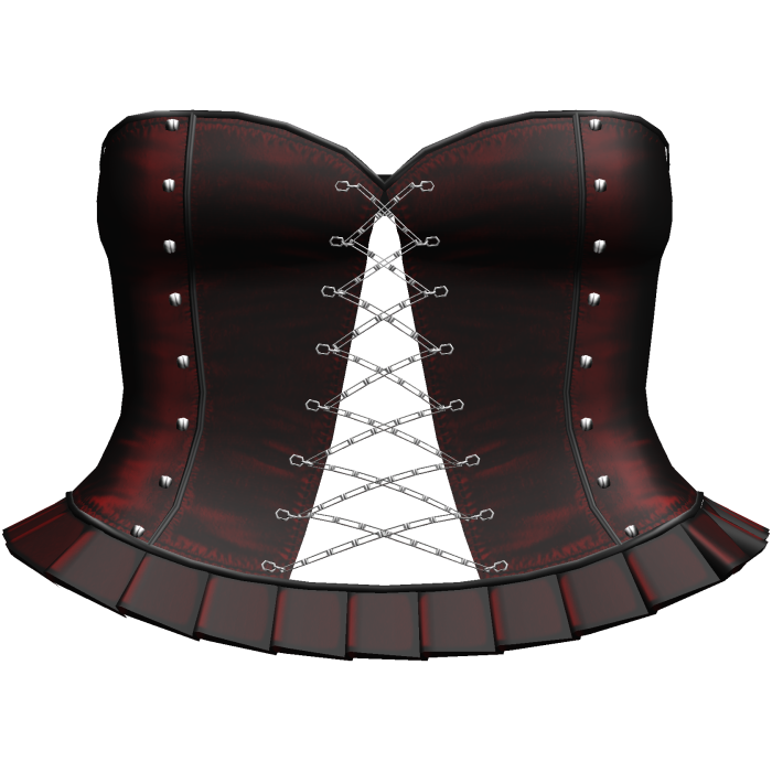 Emo Gothic Laced Up Corset Dress in Red