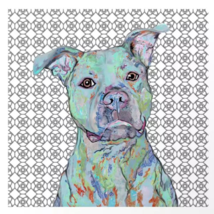 colorful dog painting Roblox decal