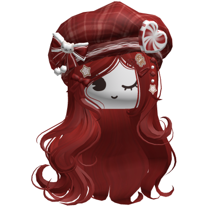 ♡ Christmas Swirls w/ Beret (Red)