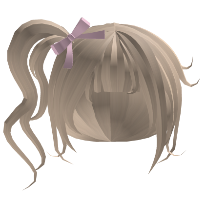 Cute Blonde Side Pigtail with pink bow Roblox item