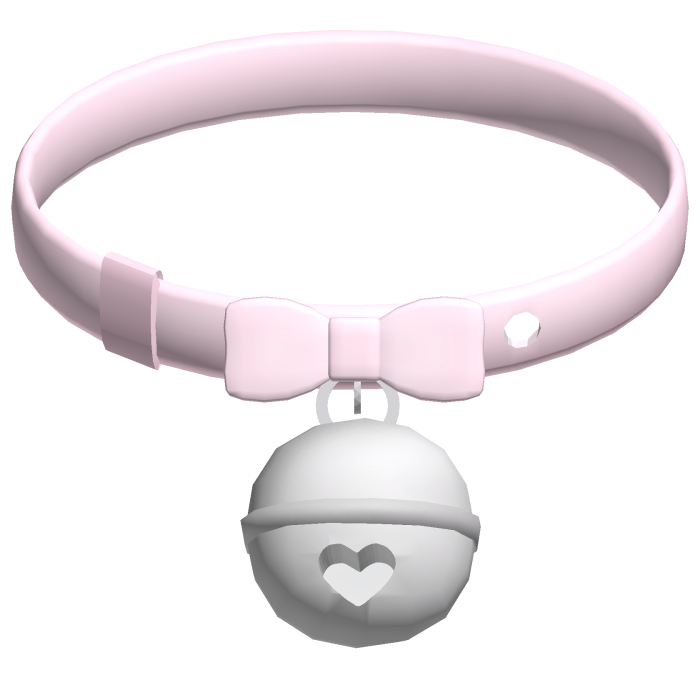 ♡ : cute kitty big bell collar in pink