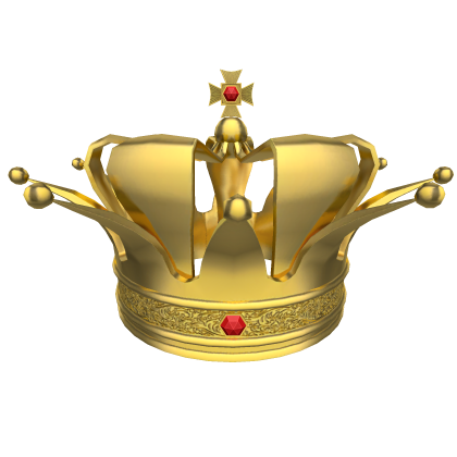 Gold crown and red diamonds
