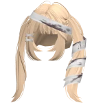 Attractive Messy Blonde Pigtails w/ Bandages