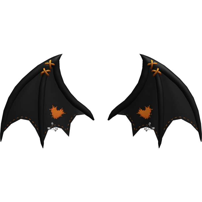 Cute Bat Wings – Black & Orange
