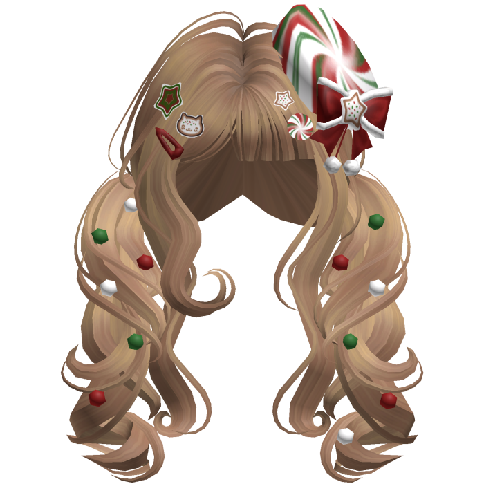 ♡ Christmas Peppermint Pigtails (Honey Blonde)