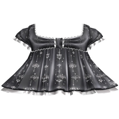 Midnight Black Celestial Coquette Dress Roblox item