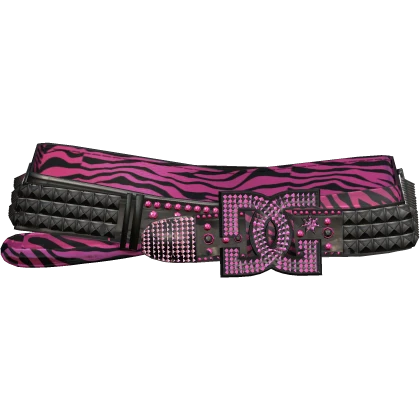 定番 Y2K Roblox | Belt McBling Gyaru Black Pink Rhinestone Scene 小物