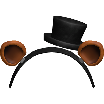 ♡ | animatronic bear brown ears headband w top hat