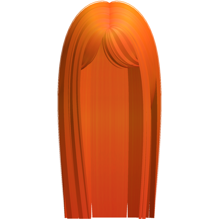 Sleek Popular Long Straight Hair (Orange)